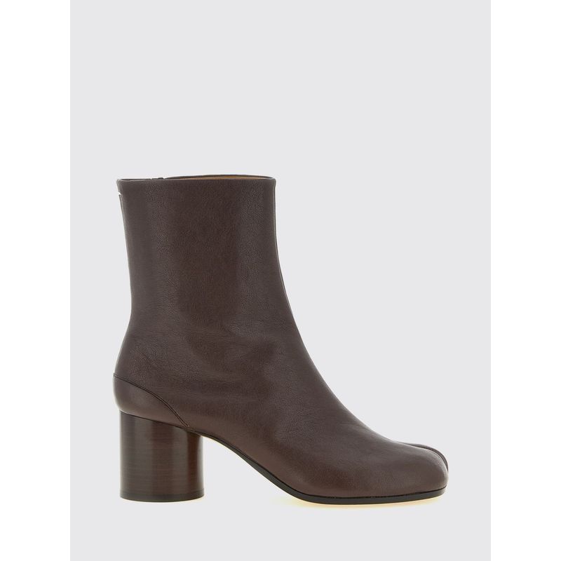 Maison Margiela Tabi Lambskin Ankle Boots With Cylindrical Heel